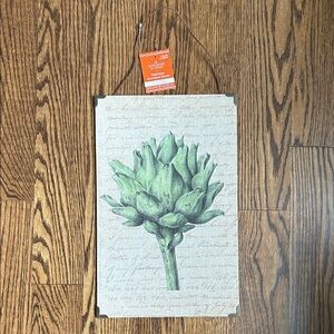 NWT Ashland Green Artichoke Wall Decor
